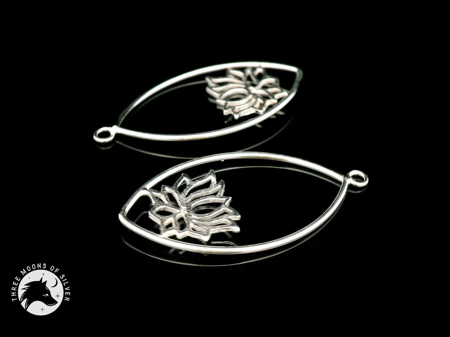Elegant Silver Drops Earrings 35mm