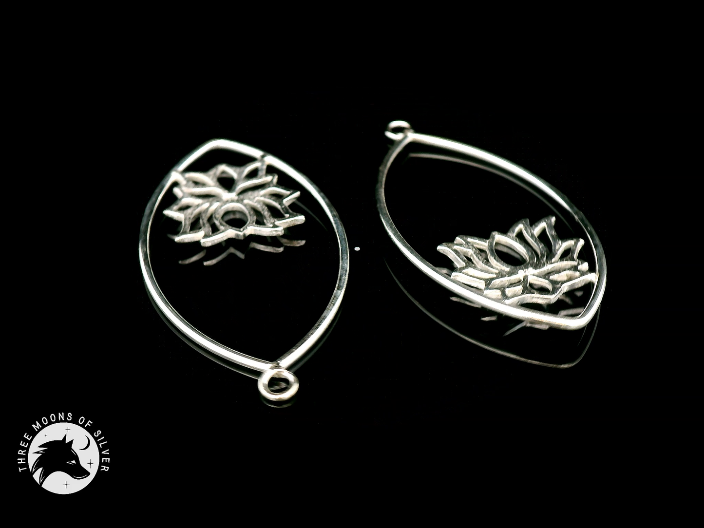 Elegant Silver Drops Earrings 35mm