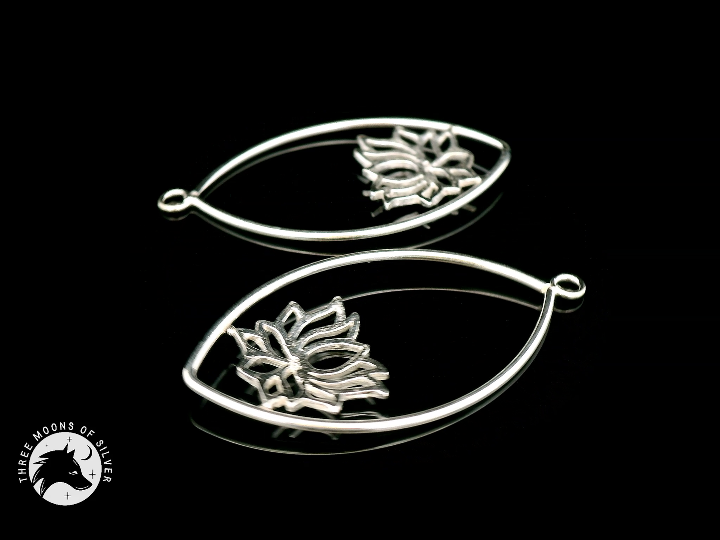 Elegant Silver Drops Earrings 35mm