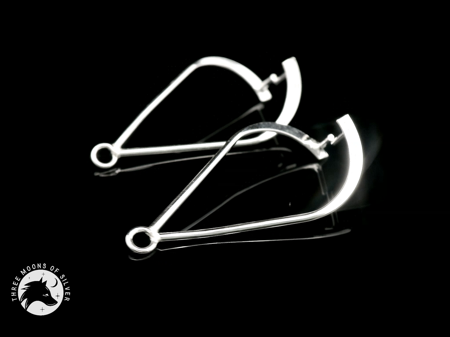 Sleek and Elegant Silver Dangle Earring 30mm