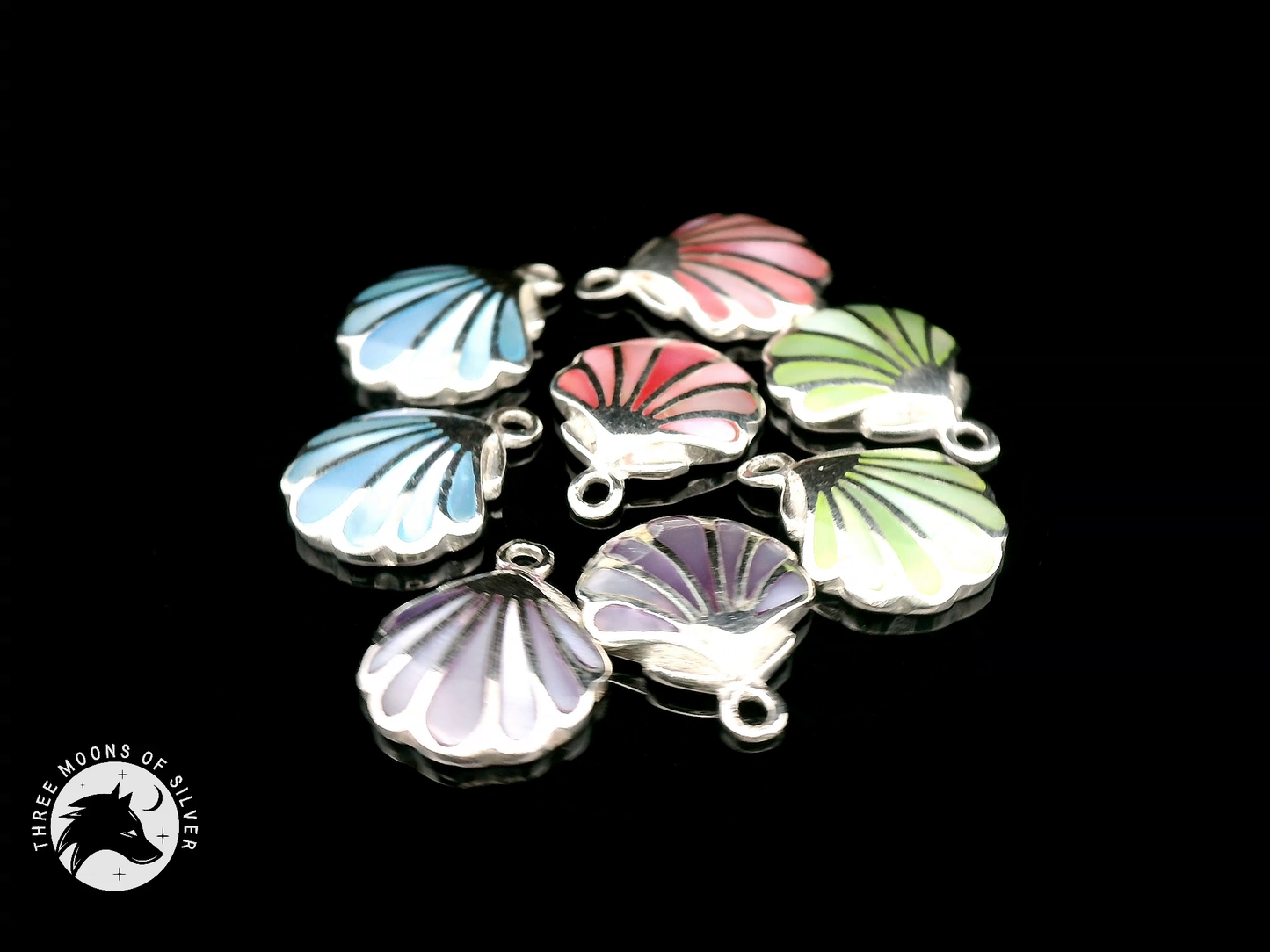 Colorful Shell Drop Earrings 14mm