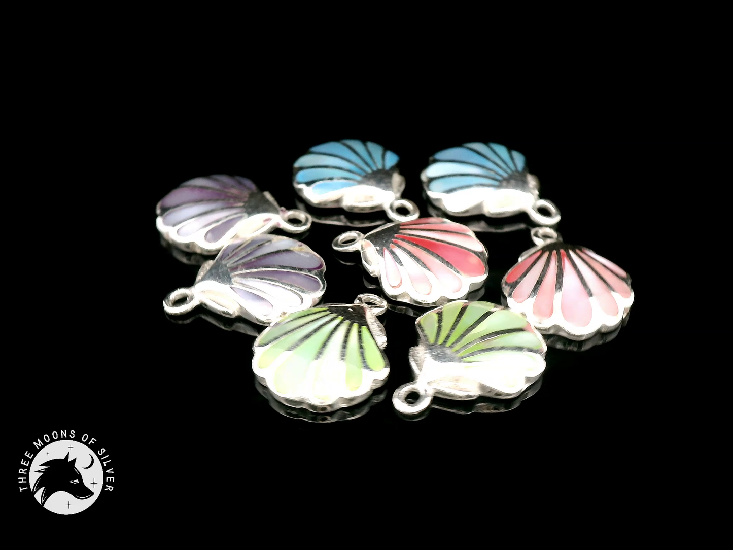 Colorful Shell Drop Earrings 14mm
