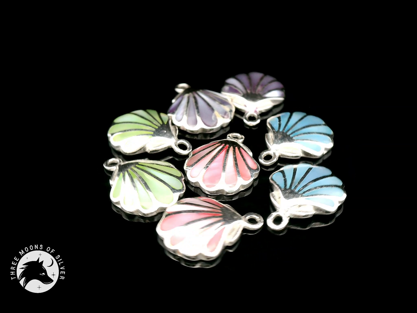 Colorful Shell Drop Earrings 14mm