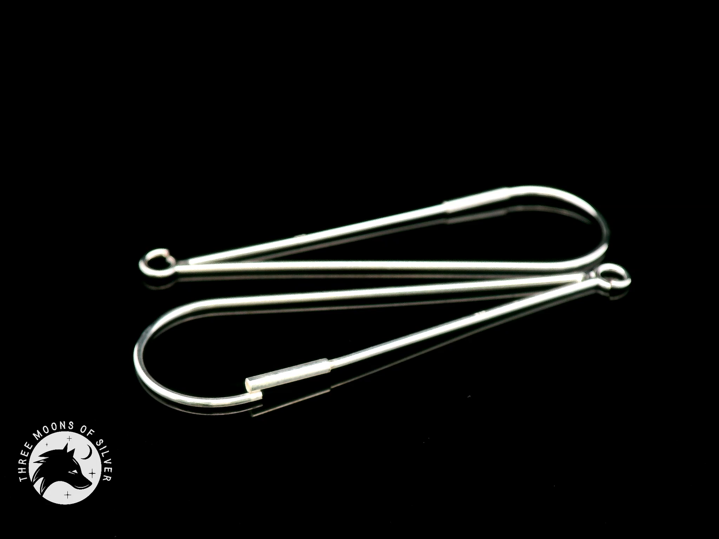 Elegant Silver Drop Earrings 52mm