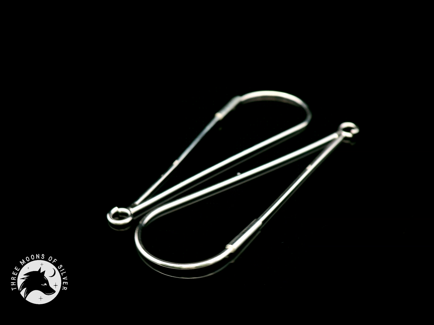 Elegant Silver Drop Earrings 52mm