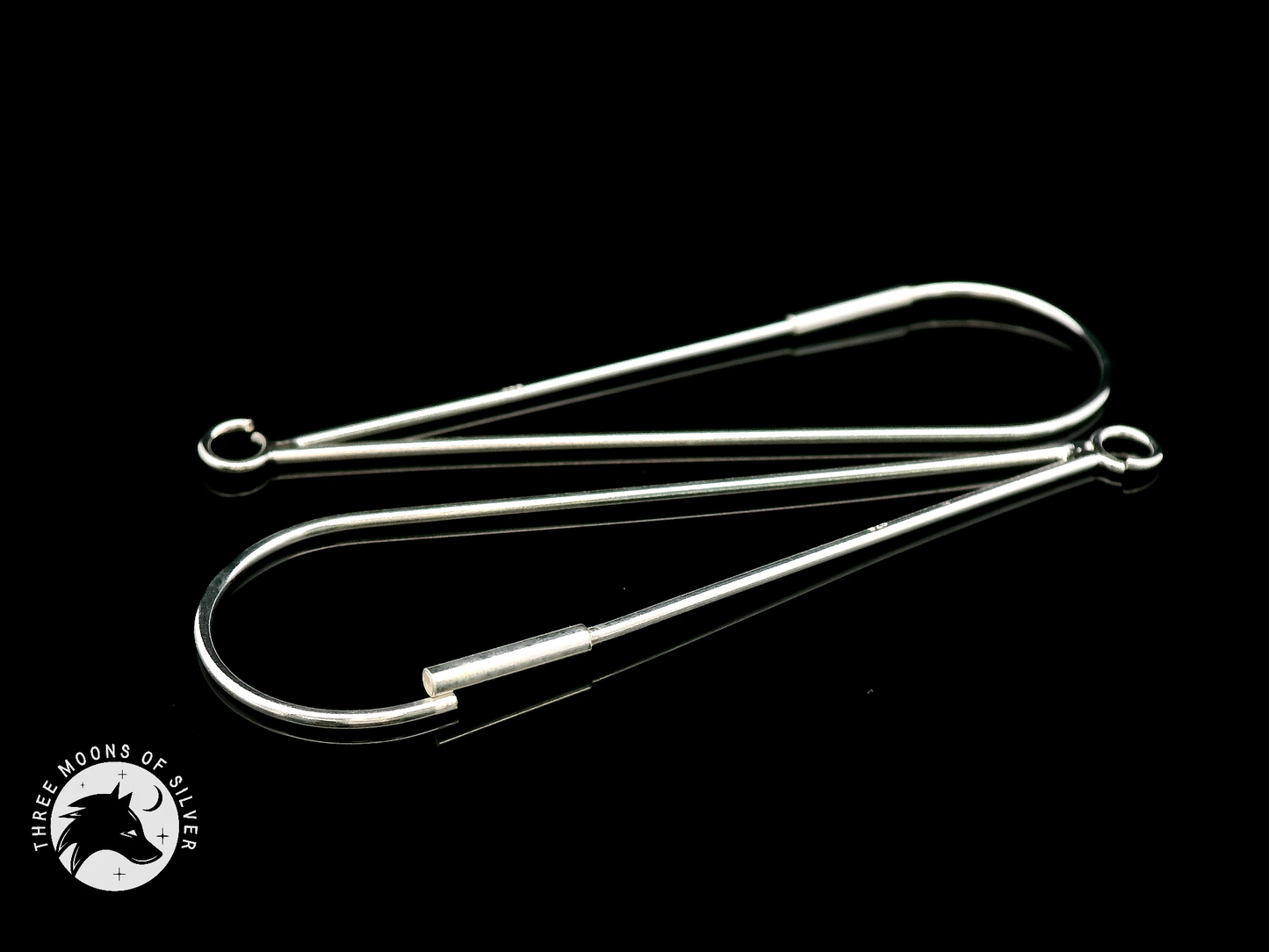 Elegant Silver Drop Earrings 52mm