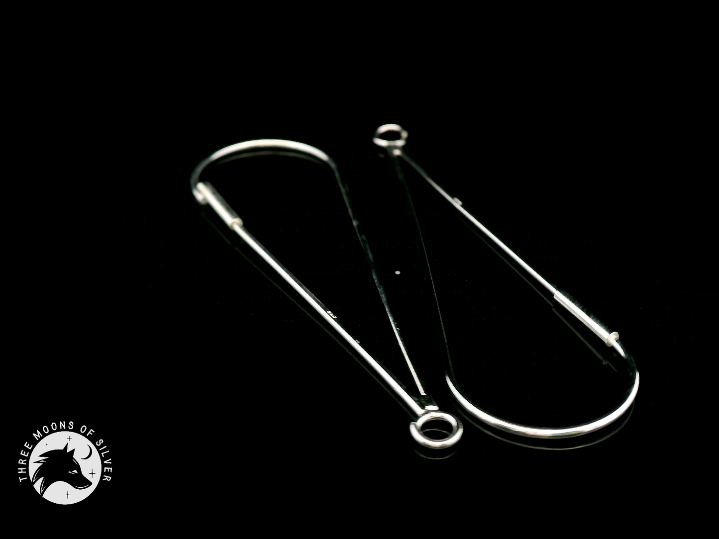 Elegant Silver Drop Earrings 52mm