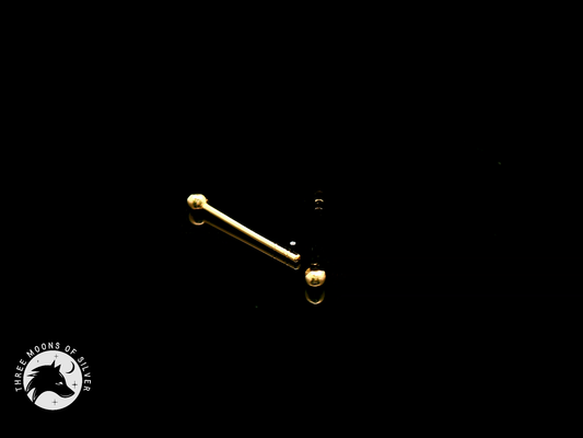 Refined Golden Silver Stud Earrings 12mm