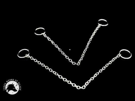 Exquisite Silver Chain Connector 58mm