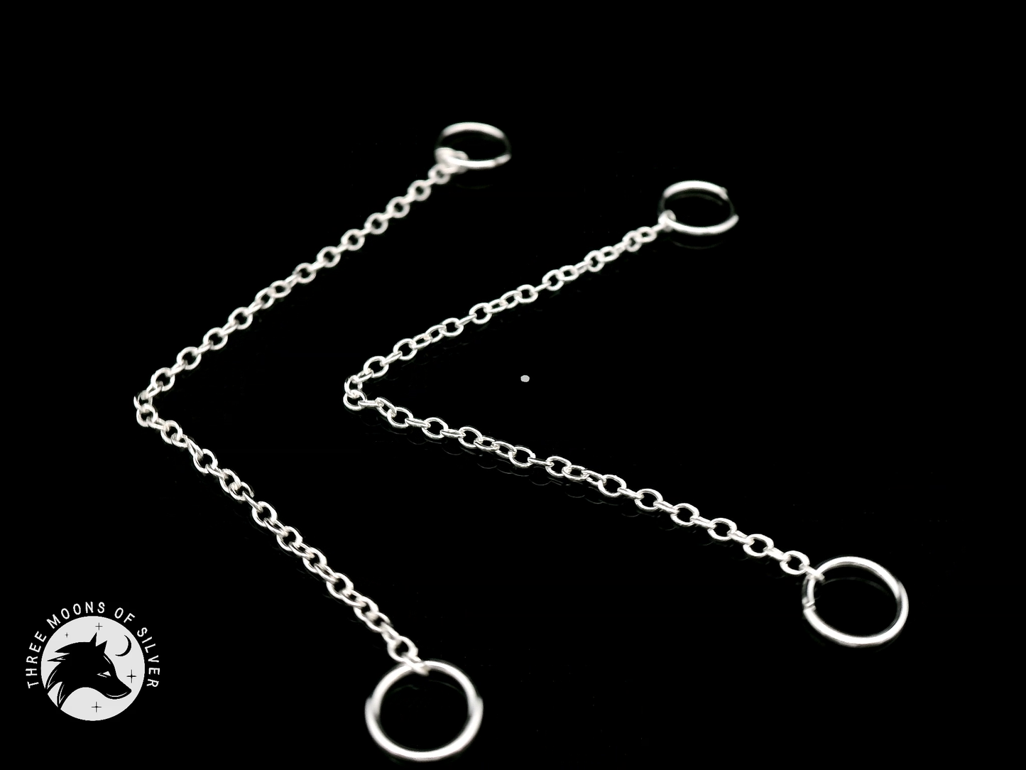 Exquisite Silver Chain Connector 58mm