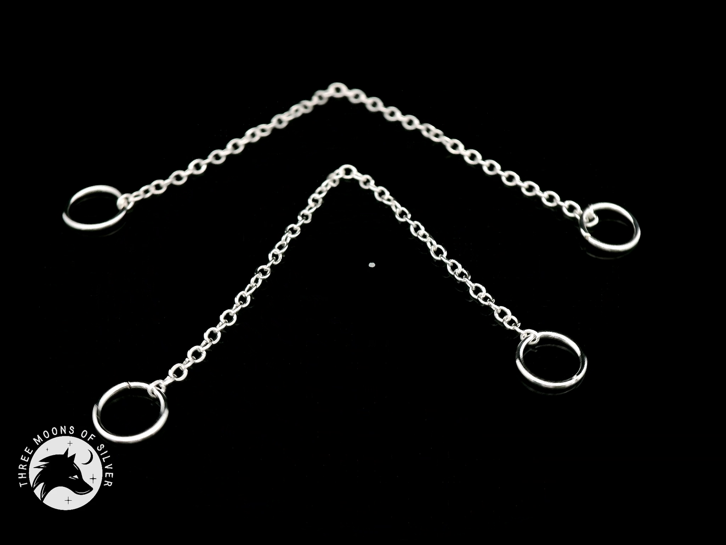 Exquisite Silver Chain Connector 58mm