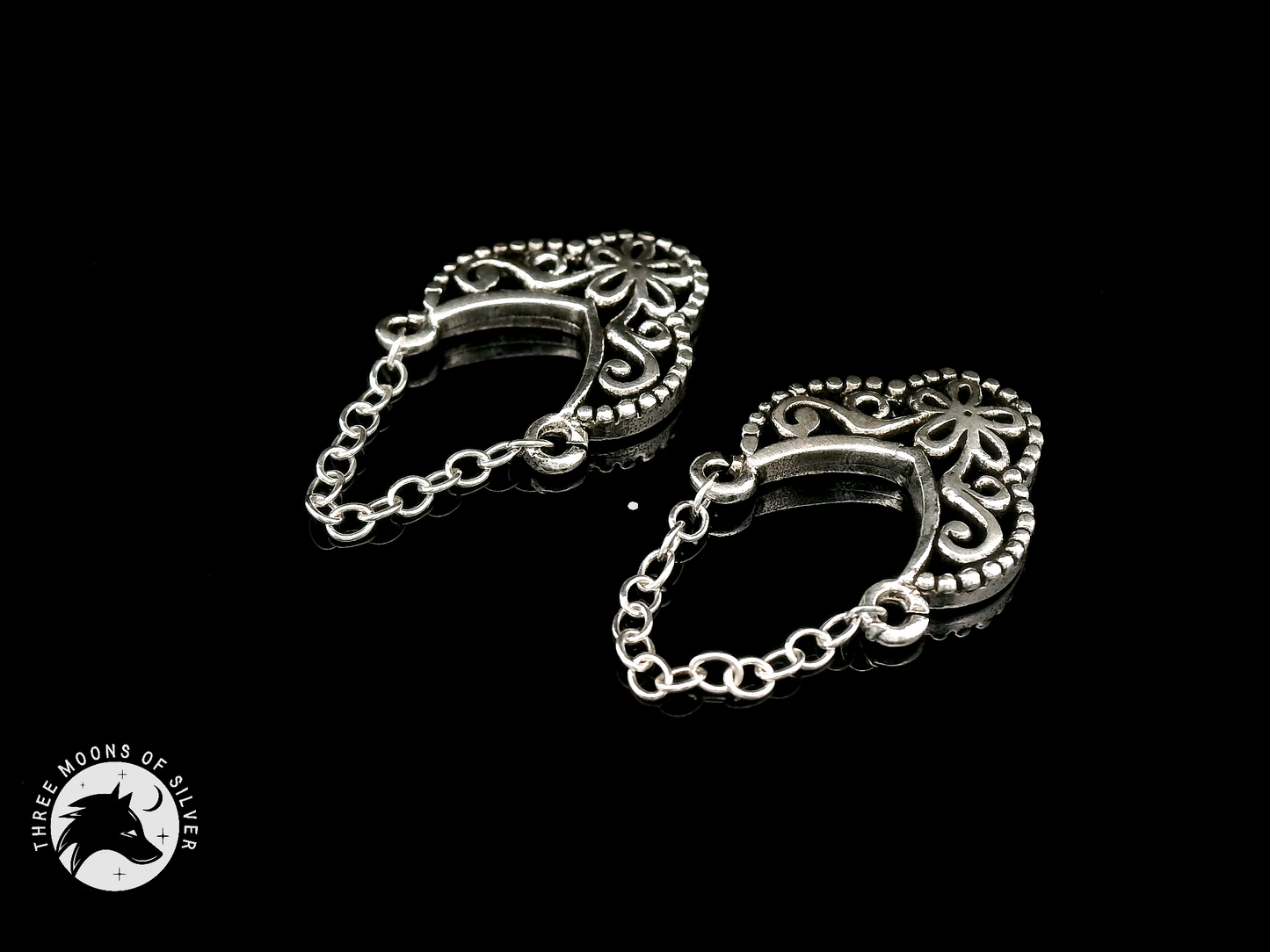 Exquisite Chain Silver Dangle Earrings 24mm
