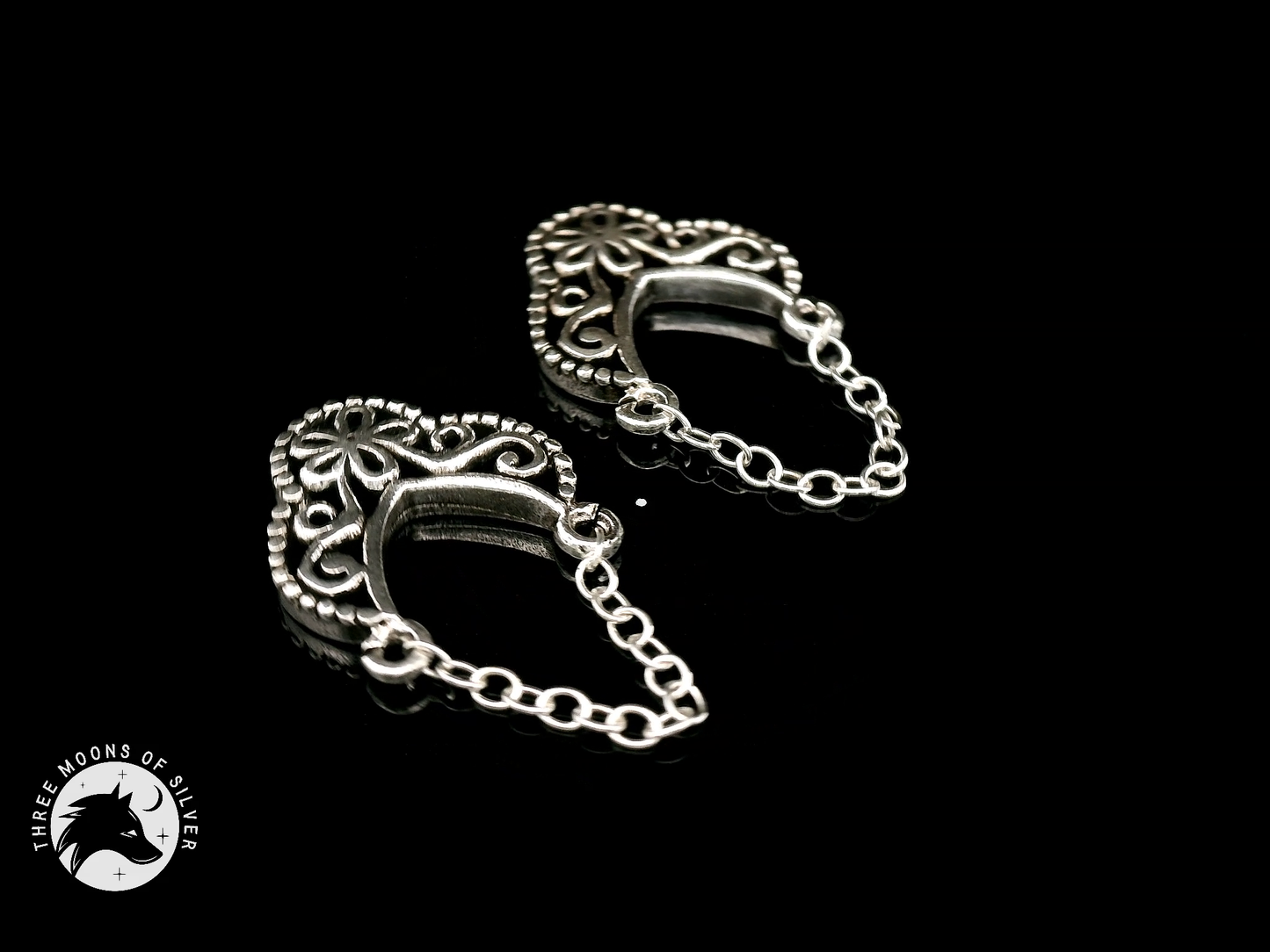 Exquisite Chain Silver Dangle Earrings 24mm