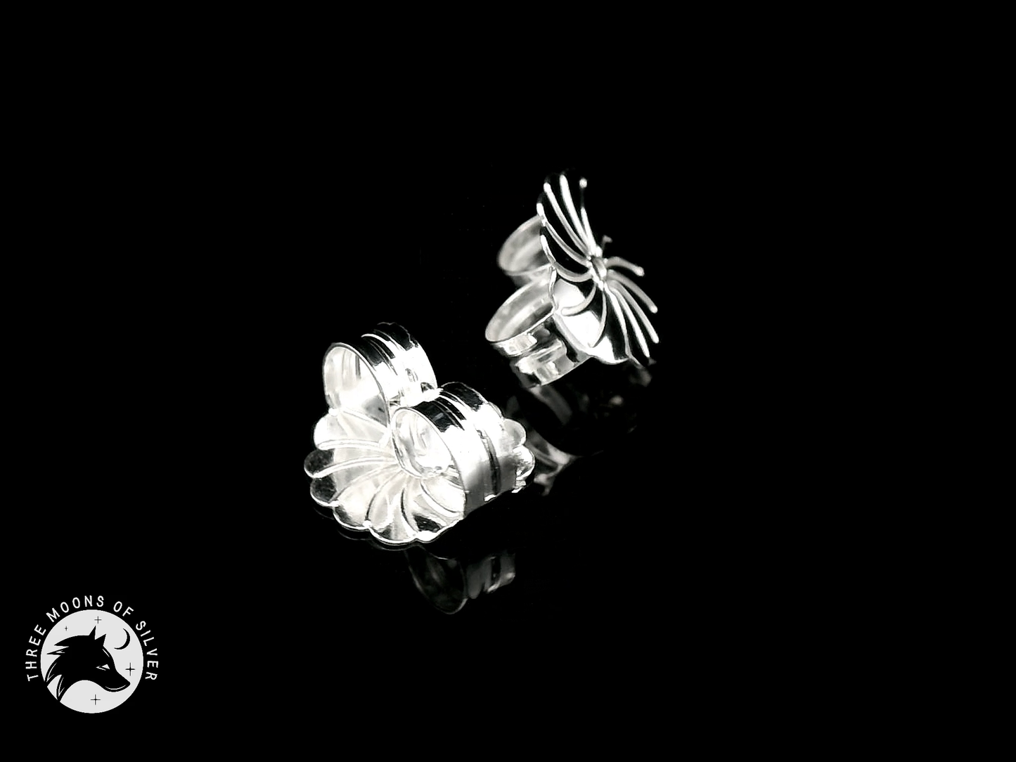Elegant Silver Back Butterflies 9mm