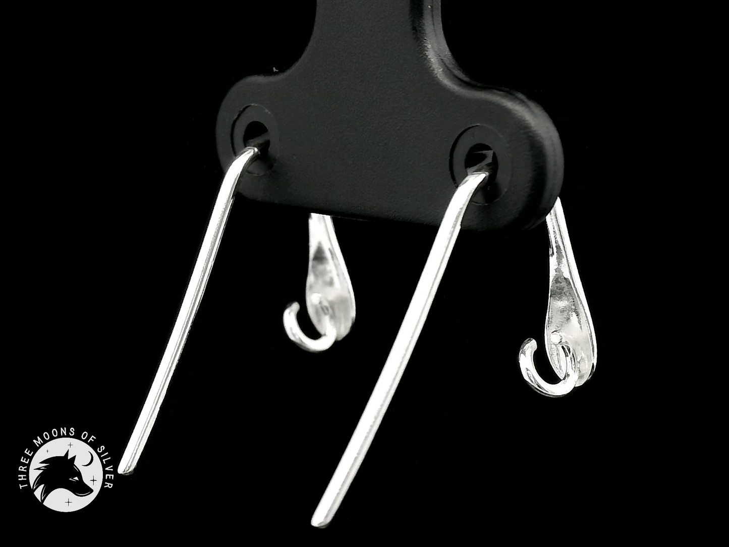 Elegant Silver Drop Earrings 14mm