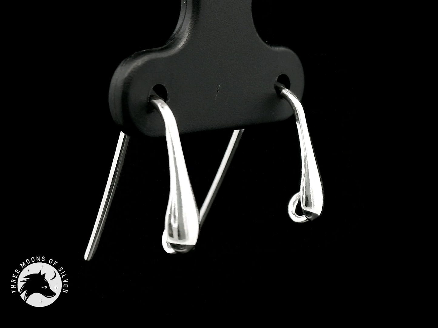 Elegant Silver Drop Earrings 14mm