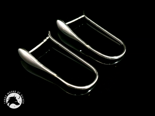 Elegant Silver Drop Earrings 25mm