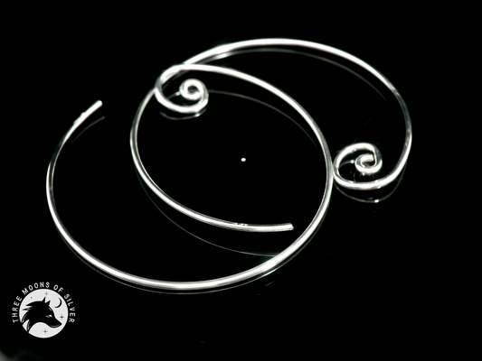 Elegant Silver Hoops 35mm