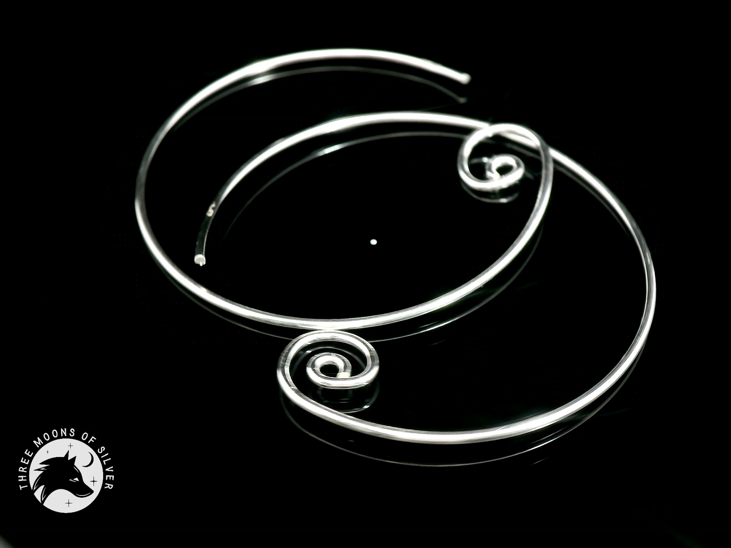 Elegant Silver Hoops 35mm