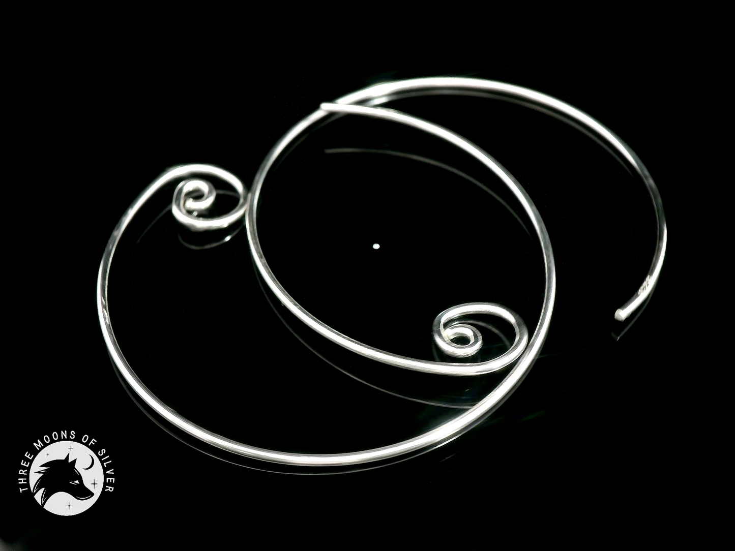 Elegant Silver Hoops 35mm