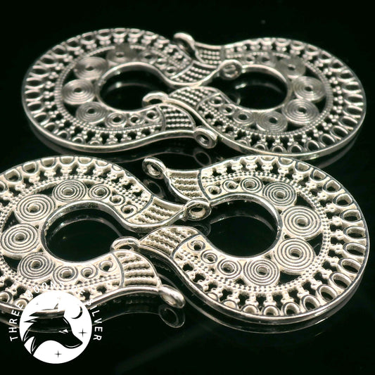 Exquisite Silver Hoop Earrings 25mm