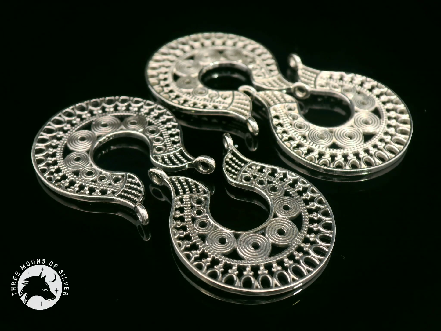 Exquisite Silver Hoop Earrings 25mm