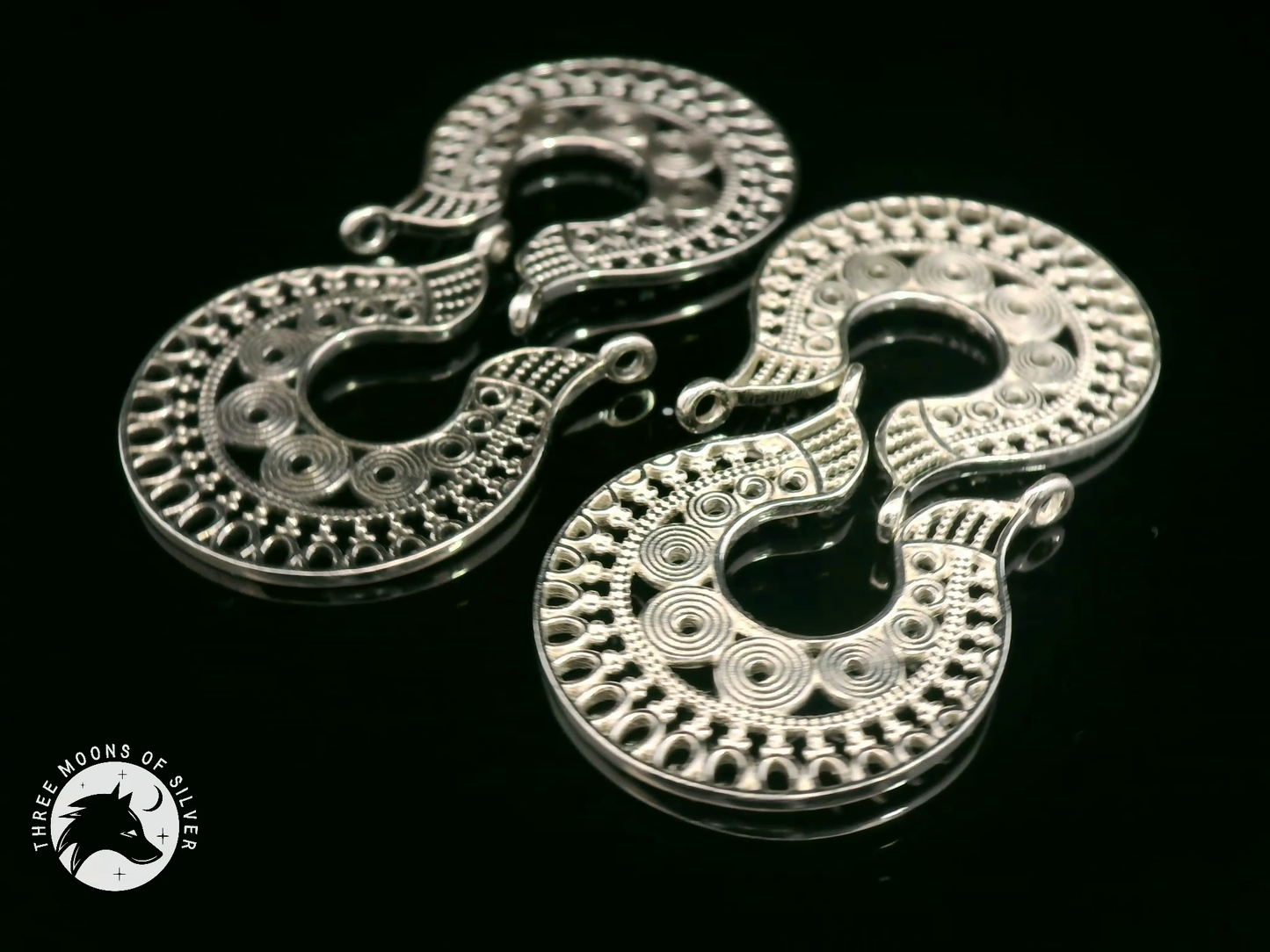 Exquisite Silver Hoop Earrings 25mm