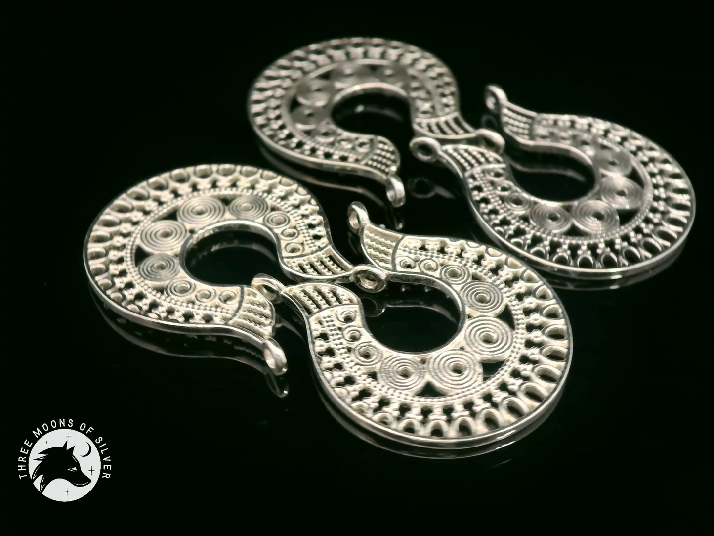 Exquisite Silver Hoop Earrings 25mm