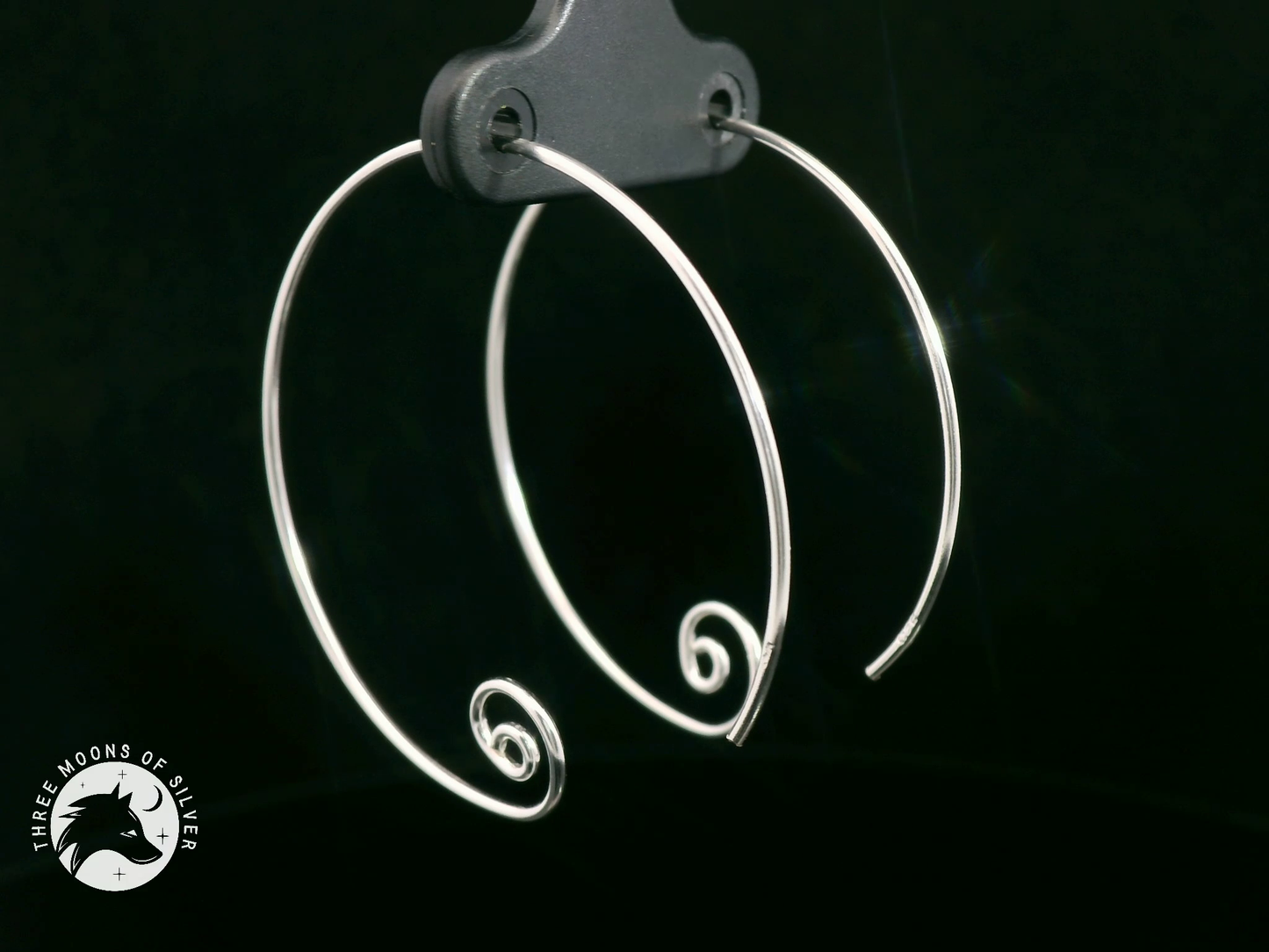 Elegant Silver Hoops 35mm