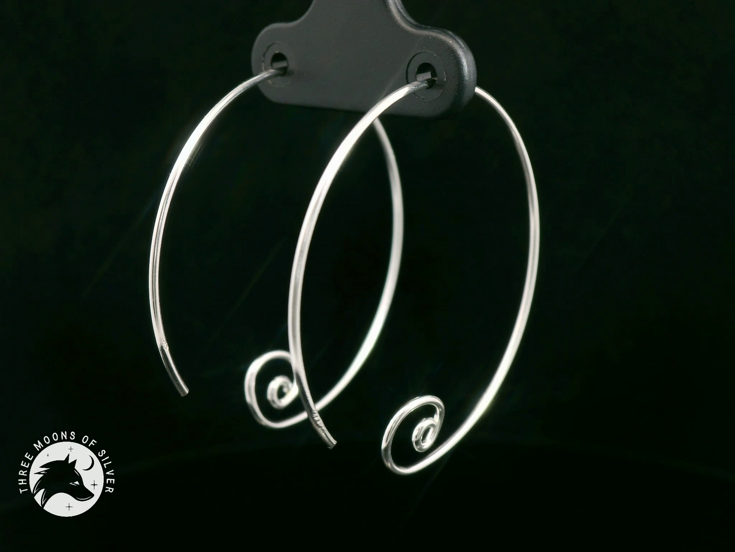 Elegant Silver Hoops 35mm