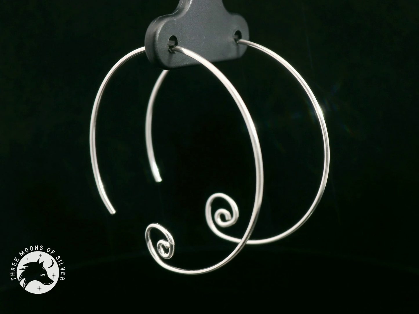 Elegant Silver Hoops 35mm