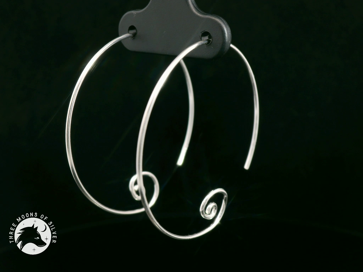 Elegant Silver Hoops 35mm