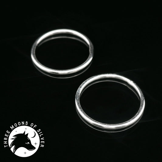 Elegant Silver Rings for Earrings 15mm