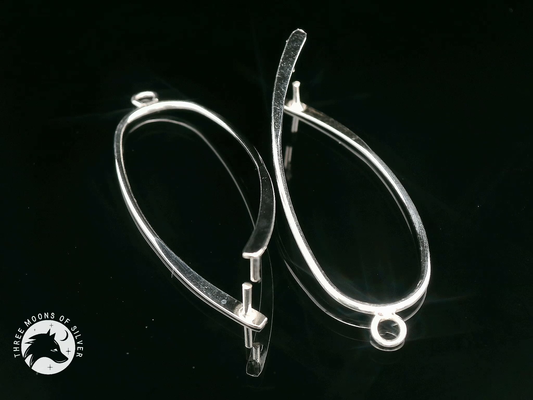 Elegant Silver Pendants for Earrings 40mm