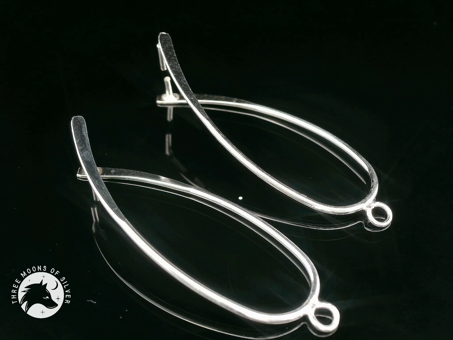 Elegant Silver Pendants for Earrings 40mm
