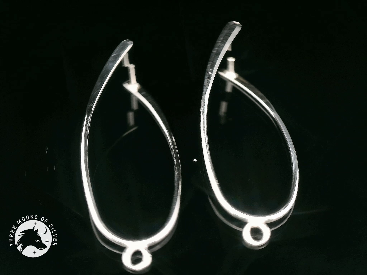Elegant Silver Pendants for Earrings 40mm