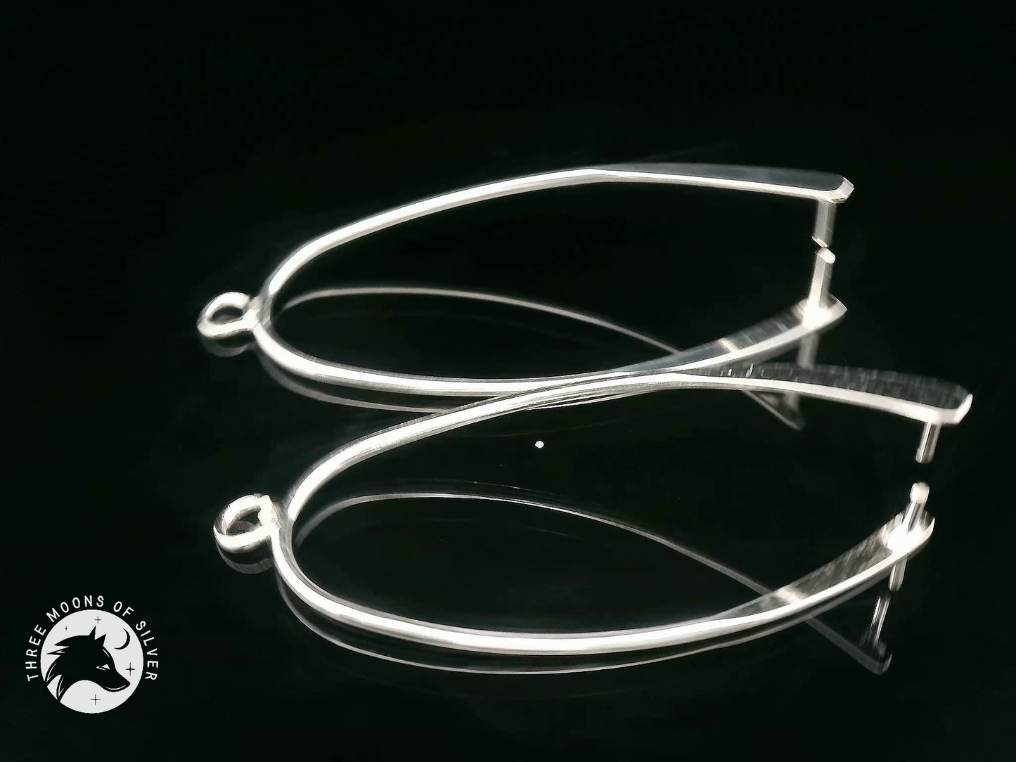 Elegant Silver Pendants for Earrings 40mm