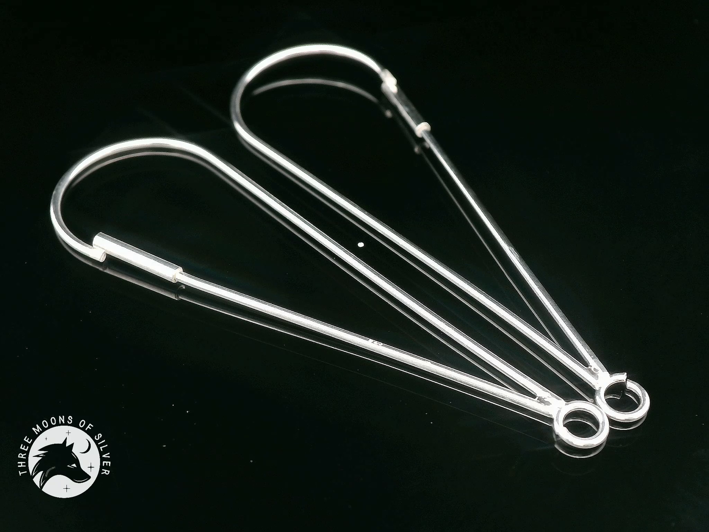 Elegant Silver Drop Earrings 52mm