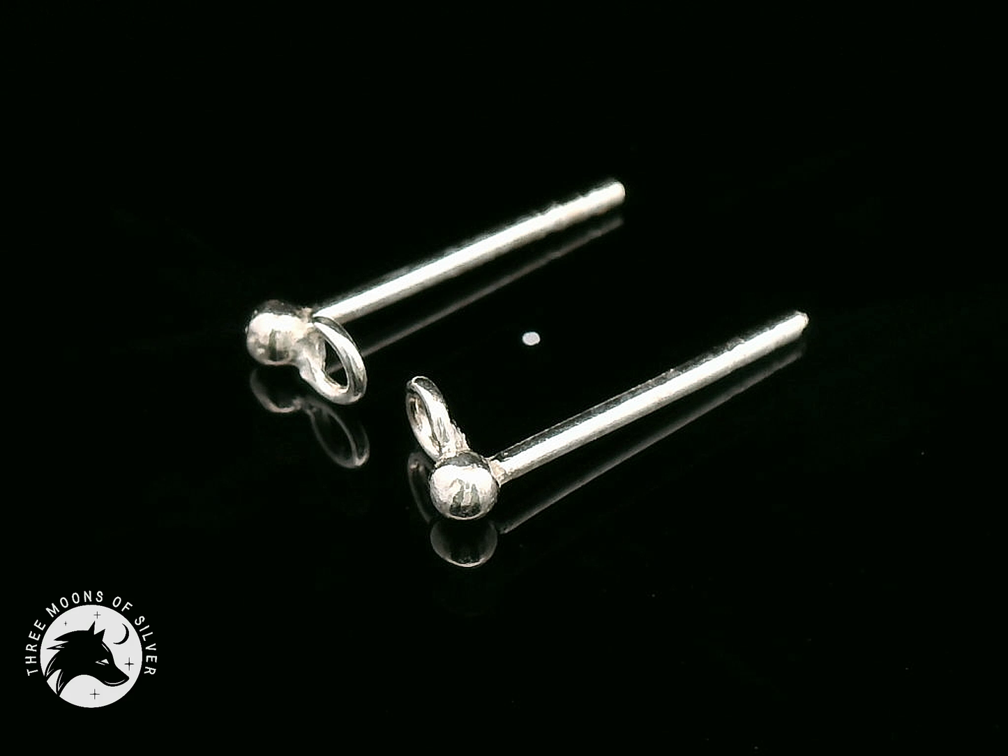 Elegant Silver Sphere Stud Earrings 13mm
