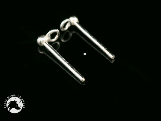 Elegant Silver Sphere Stud Earrings 13mm