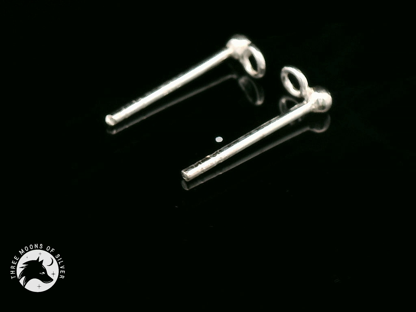 Elegant Silver Sphere Stud Earrings 13mm