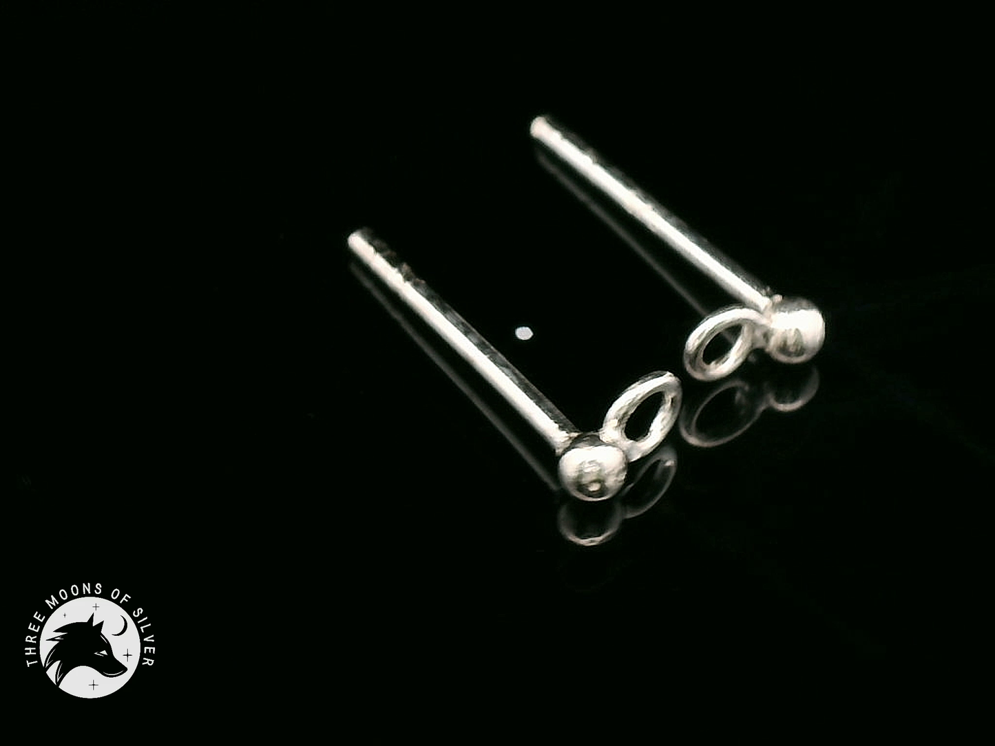 Elegant Silver Sphere Stud Earrings 13mm