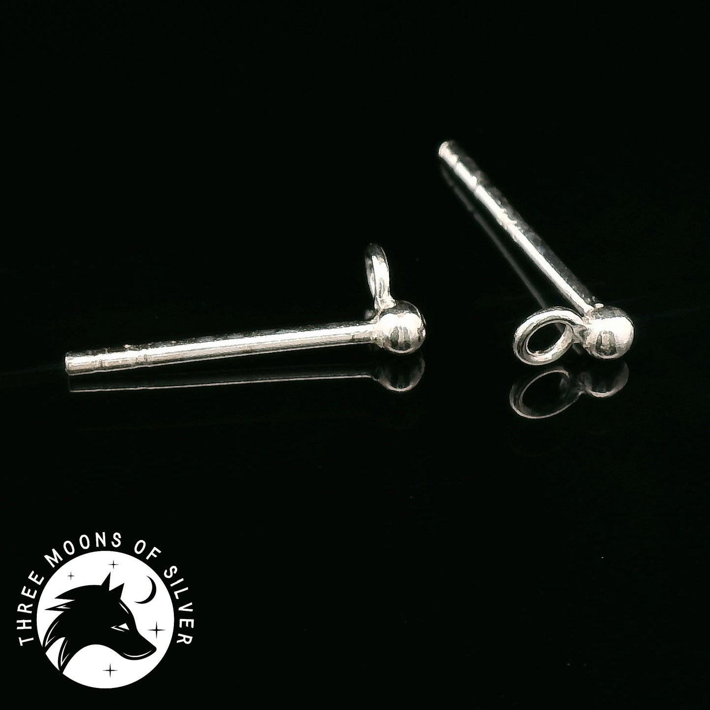 Elegant Silver Sphere Stud Earrings 13mm