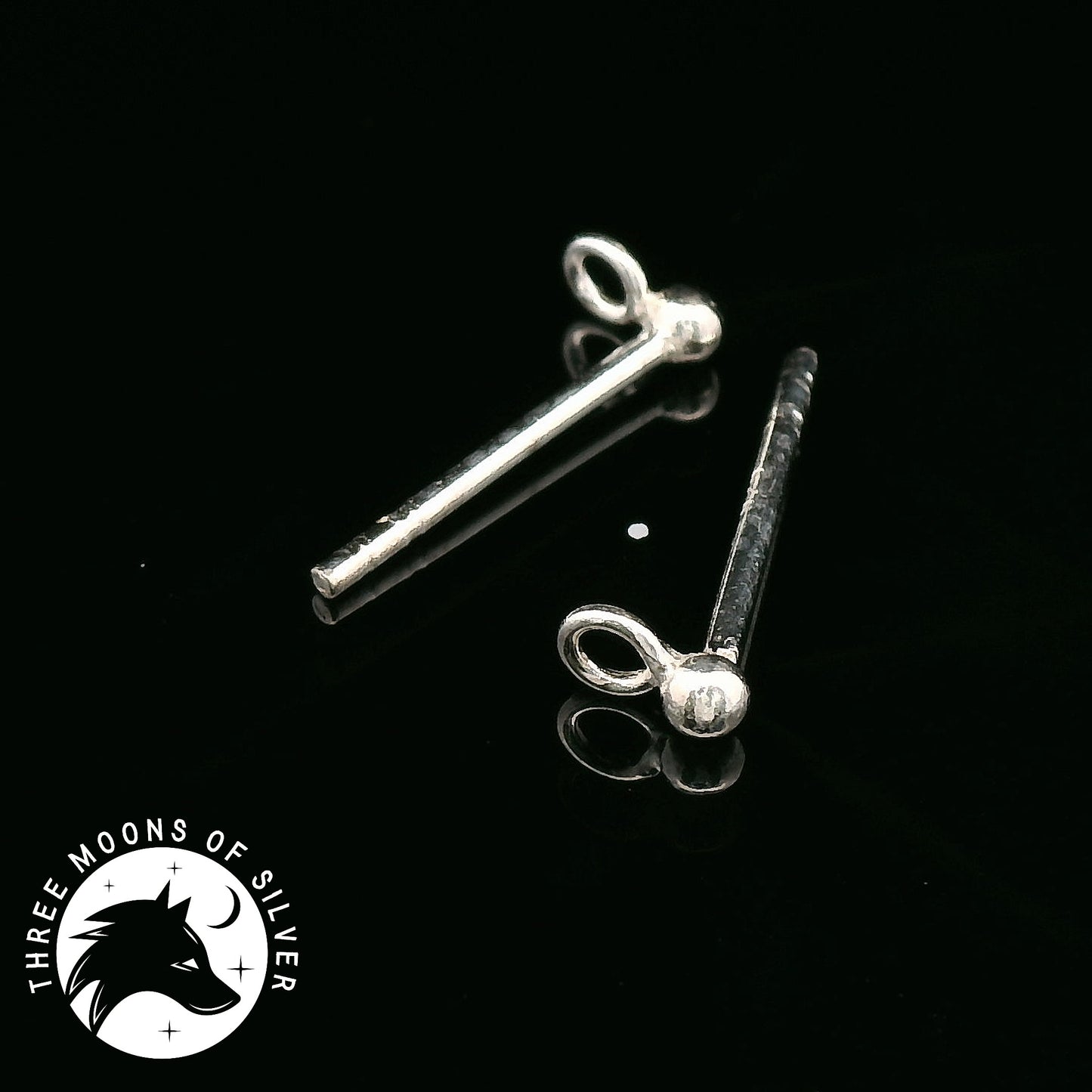 Elegant Silver Sphere Stud Earrings 13mm
