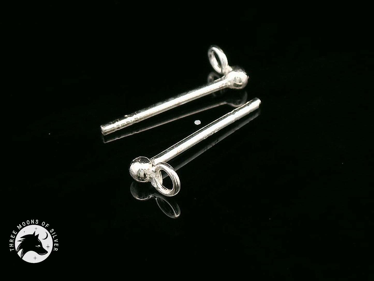 Elegant Silver Sphere Stud Earrings 13mm