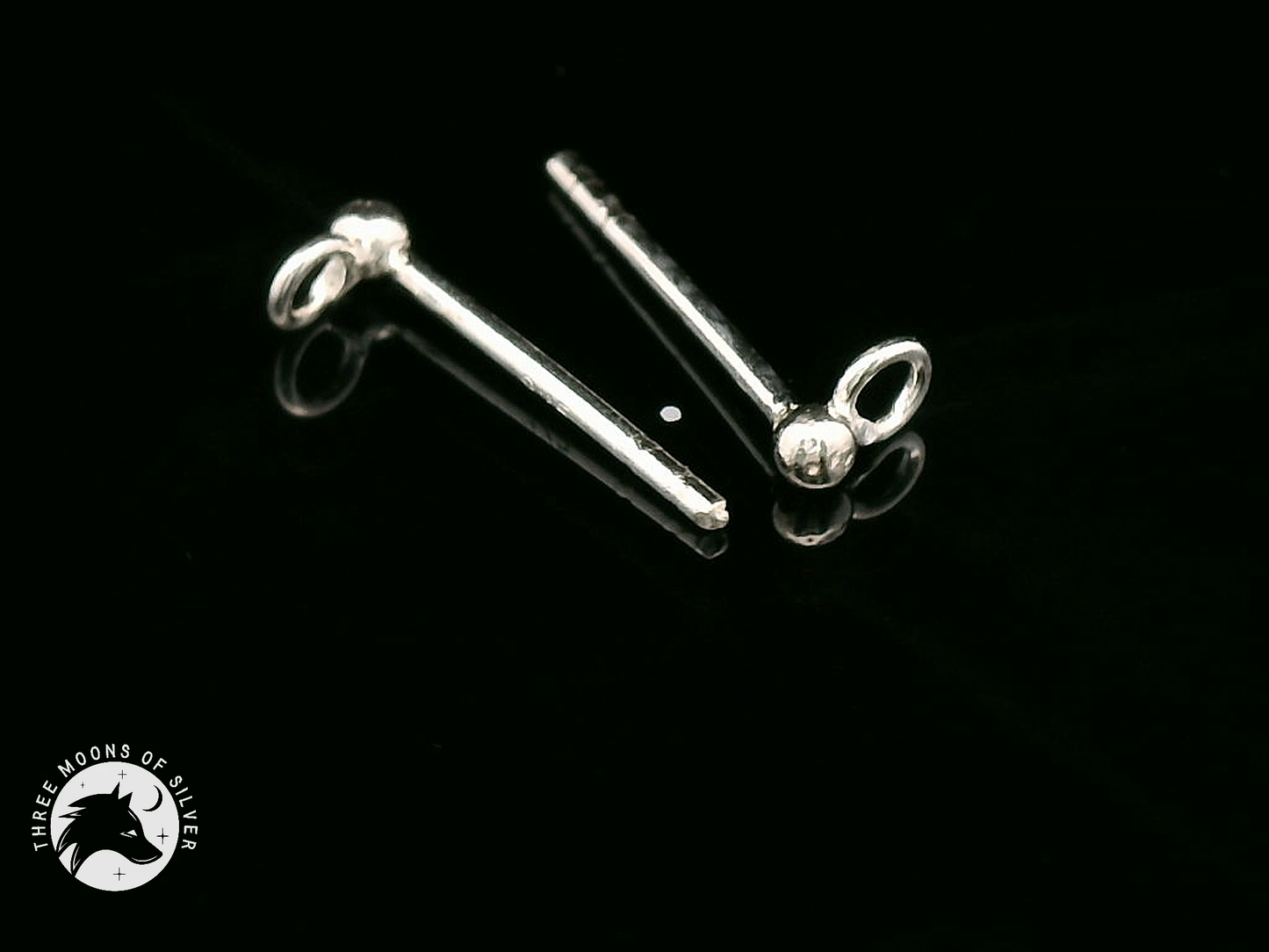 Elegant Silver Sphere Stud Earrings 13mm