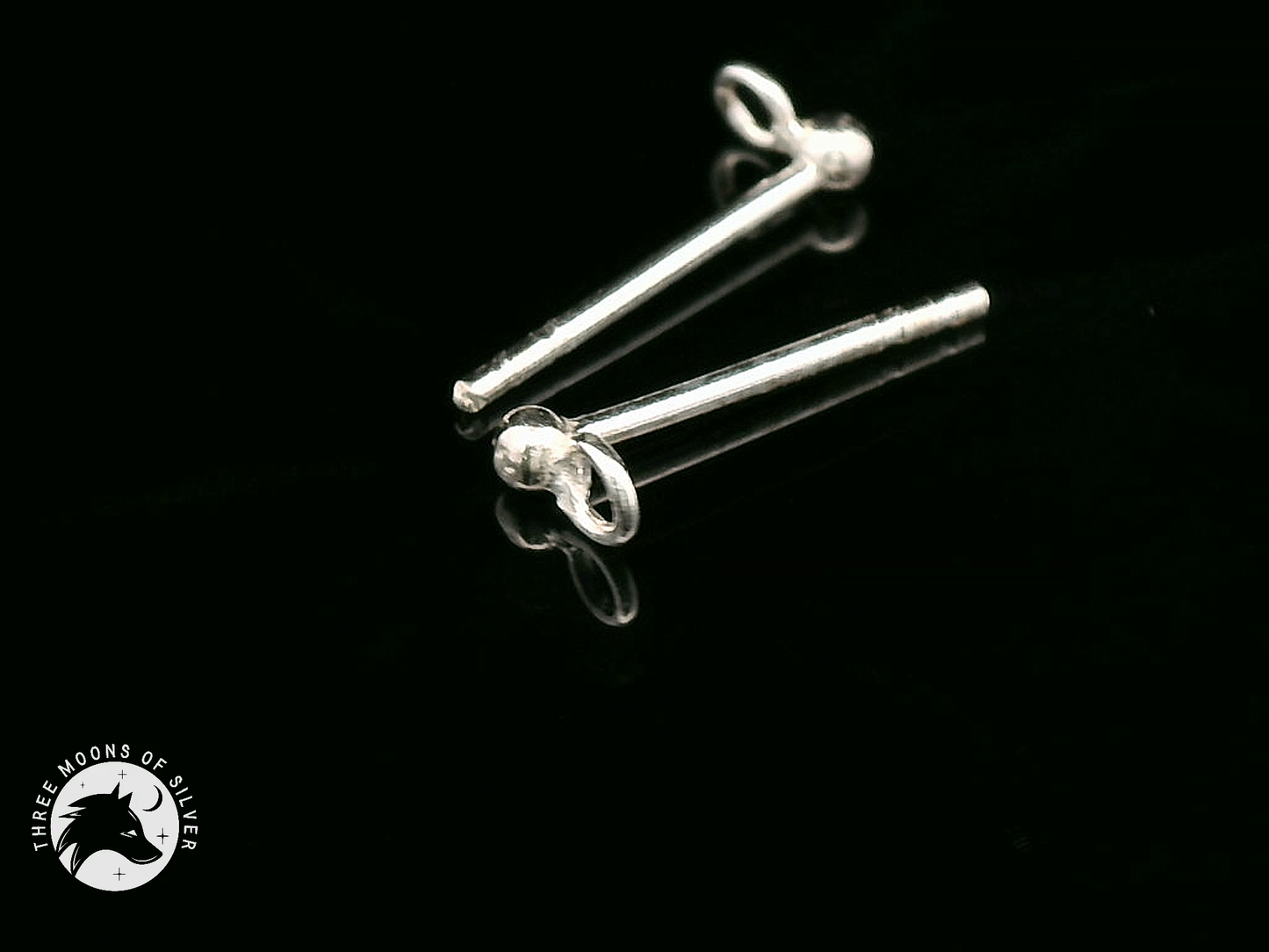 Elegant Silver Sphere Stud Earrings 13mm