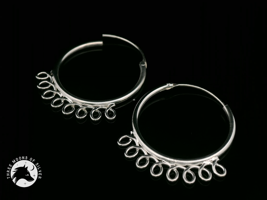 Elegant Silver Hoop Earrings 20mm