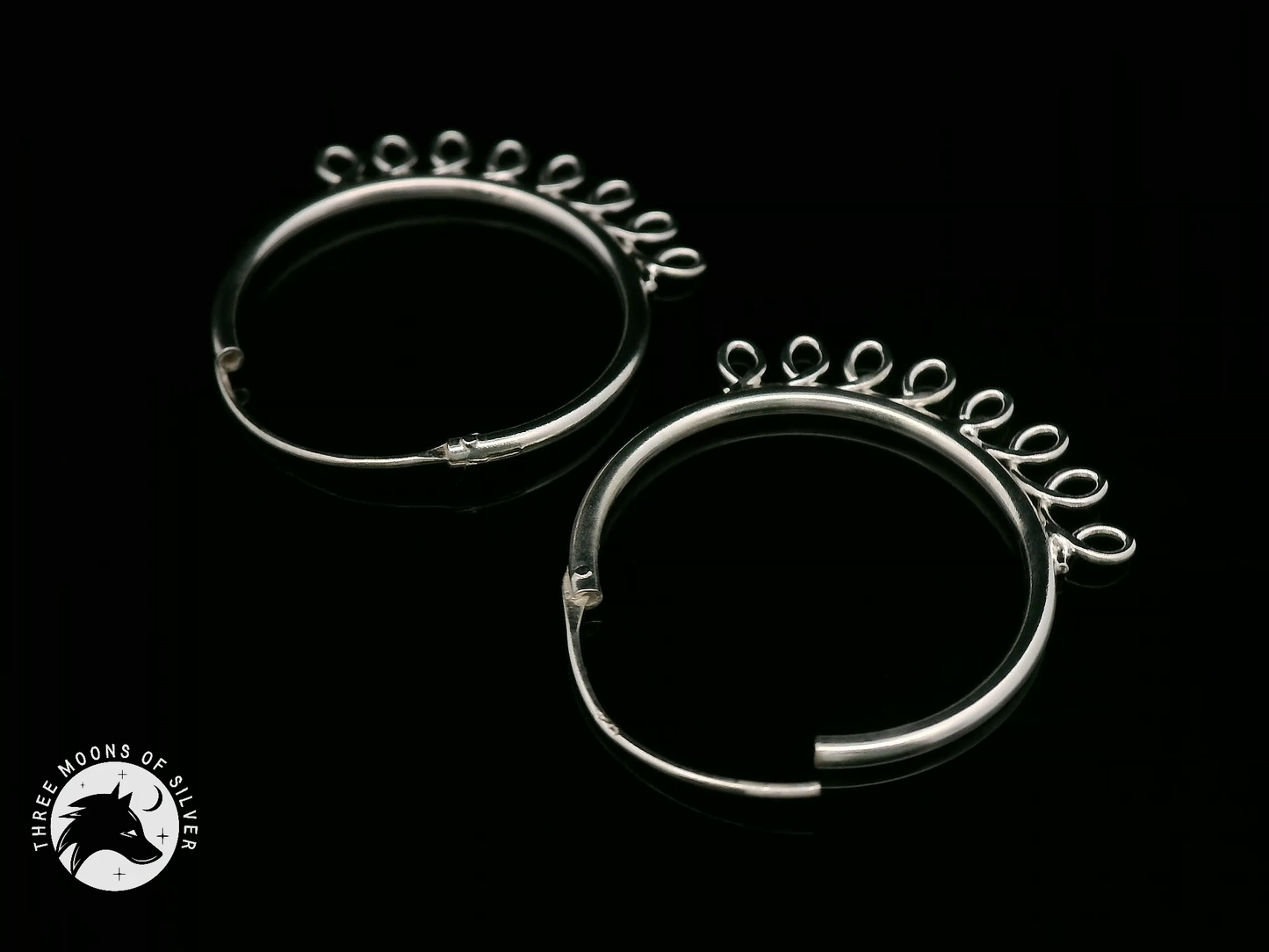 Elegant Silver Hoop Earrings 20mm