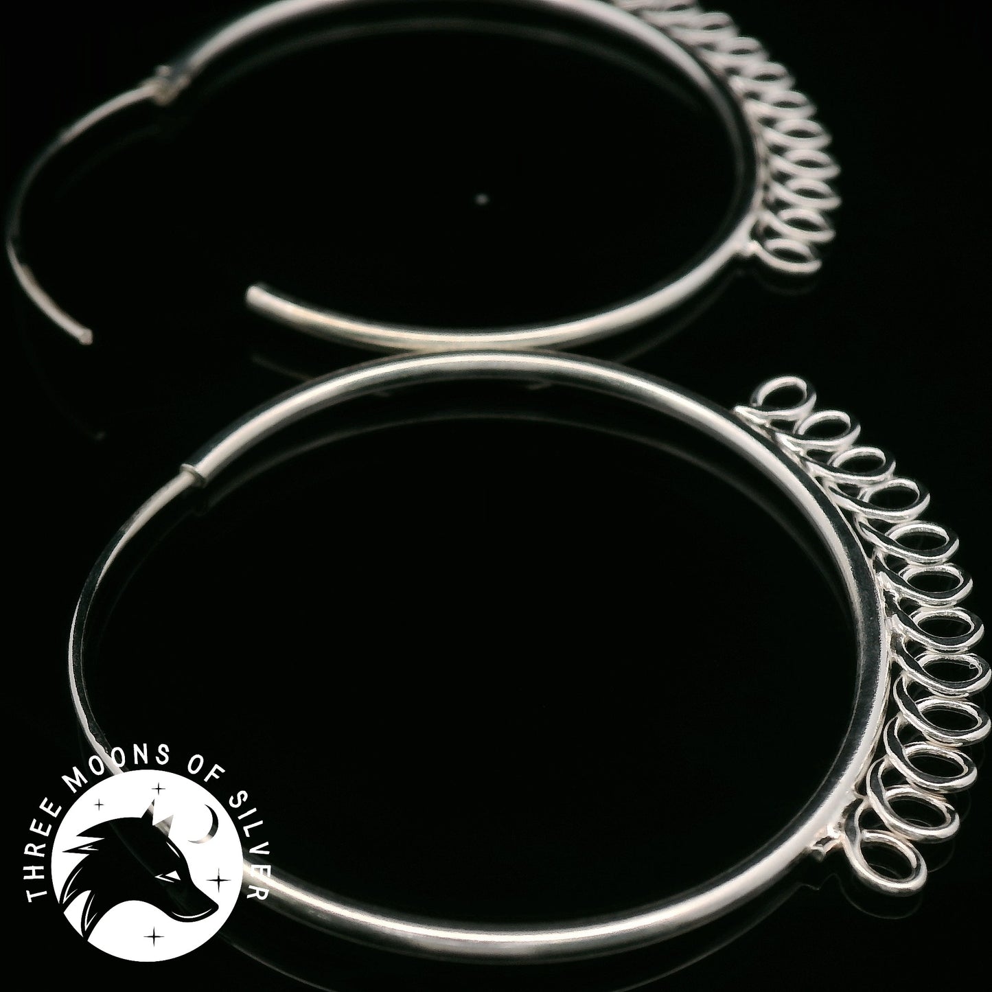 Elegant Silver Hoop Earrings 30mm